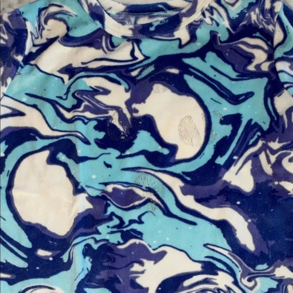 Cat & Jack Blue and White Swirl fleece Pajama Set